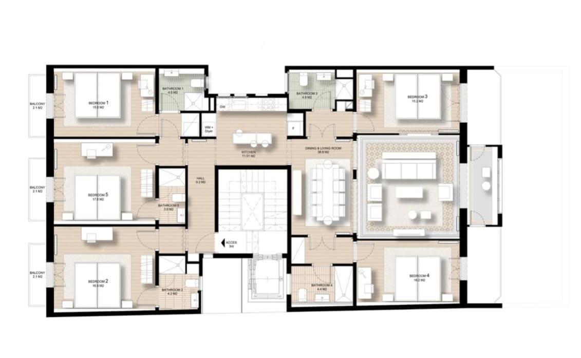 Amazing 5 Bd 5 Bathroom Next To Plaza Catalunya *