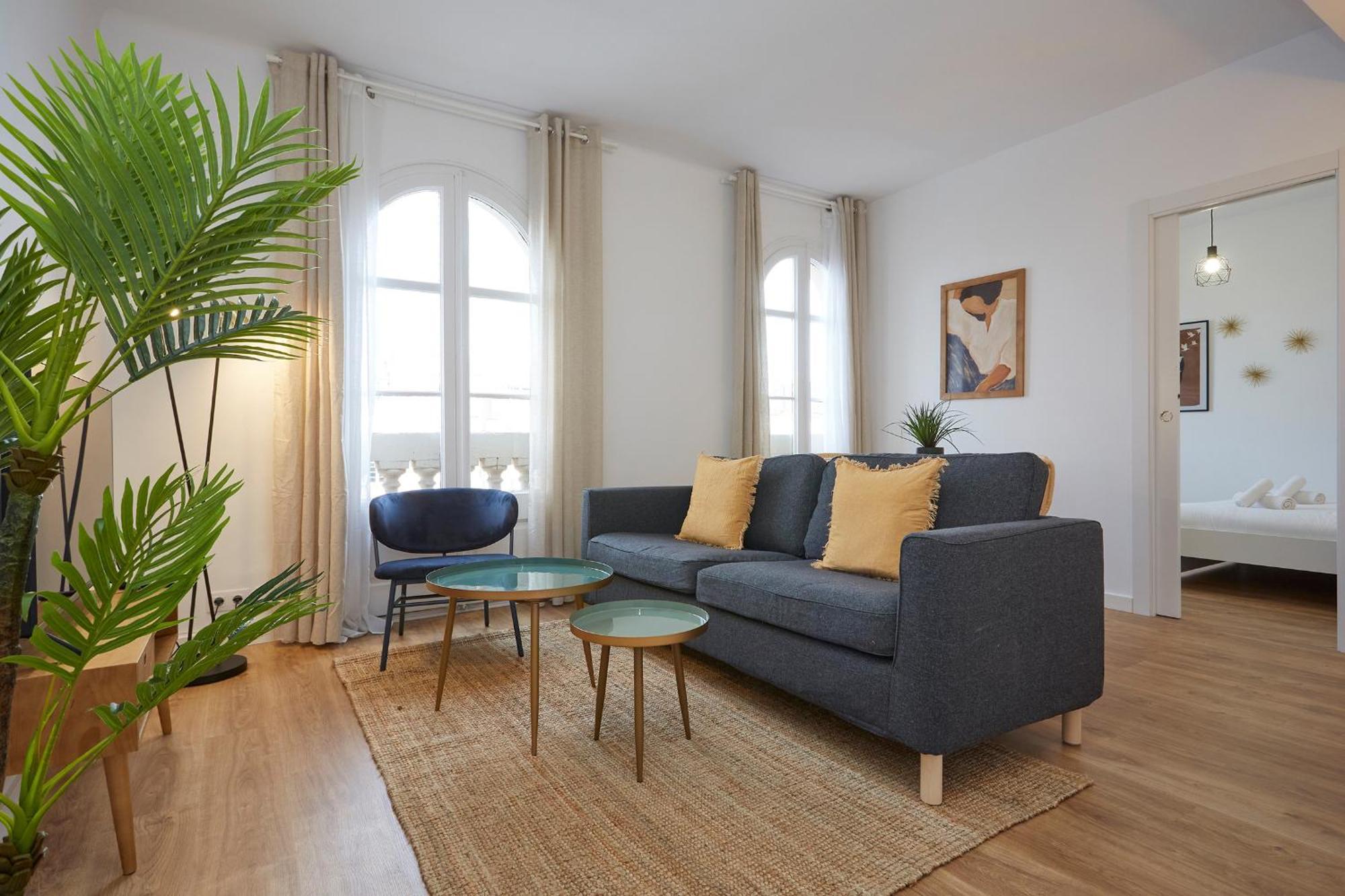 61par1014- Magnifico Recientemente Decorado En Poble Sec Appartement Barcelone