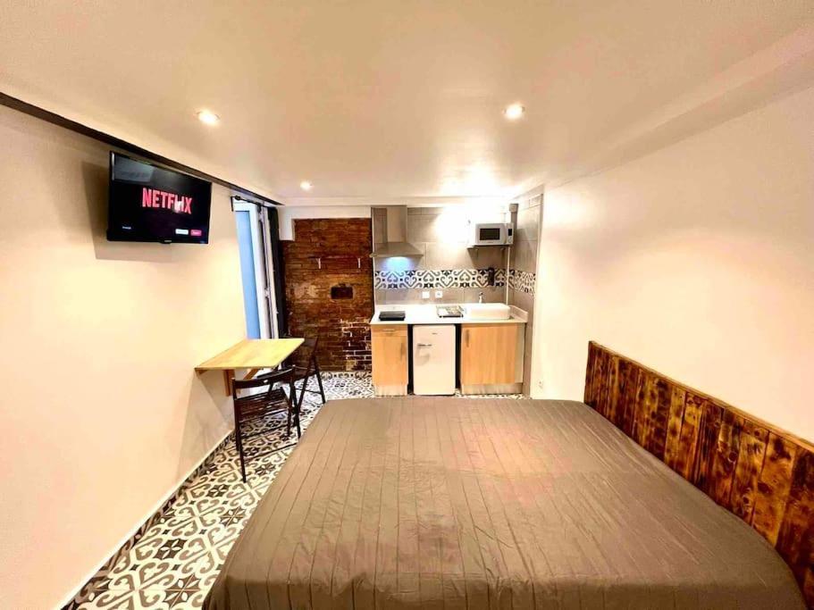 Appartement B4 Estudio Nuevo! Cocina Y Bano Privado! A 1 Calle Del Metro Barcelona